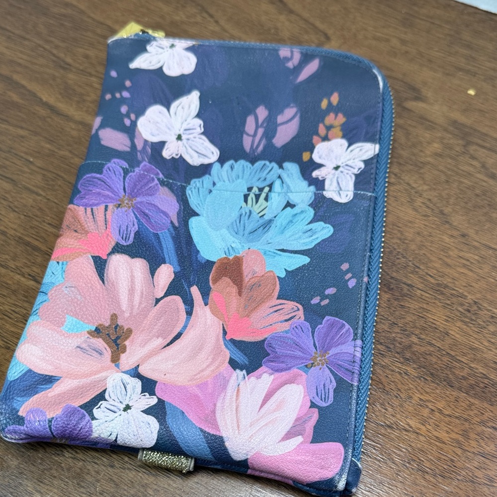 Erin Condren Bold Blooms Designer Zippered Planner Pouch Bag, Planny Pack